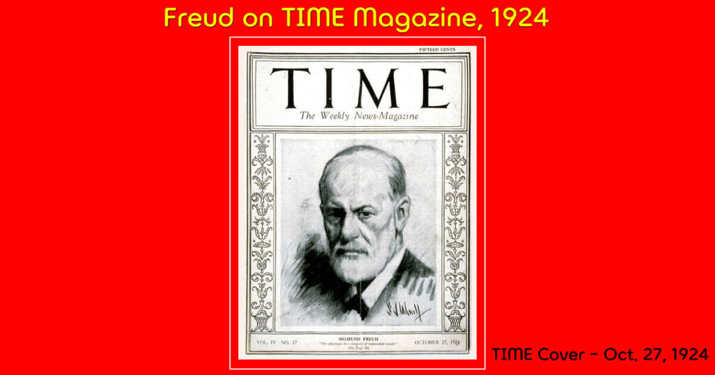 1924년 TIME 커버에 실린 지그문트 프로이트 초상