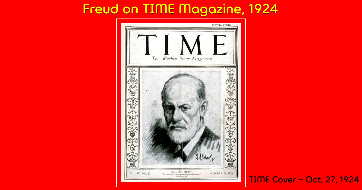 1924년 TIME 커버에 실린 지그문트 프로이트 초상