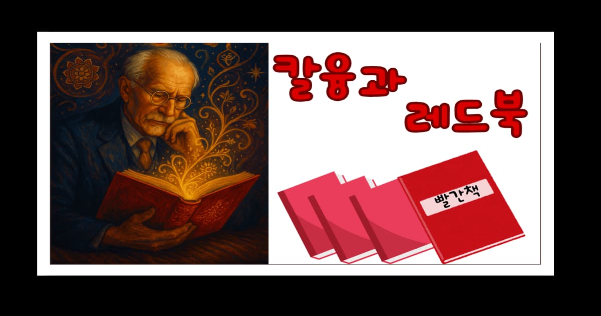 칼 융이 레드북을 읽으며 상징심리에 몰입하고 있는 장면을 묘사한 그림
